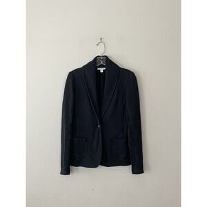 James Perse Women’s Size 2 Black Sweater One Button Cardigan Casual Work Ribbed